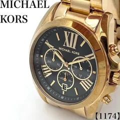 稼働品 Working item マイケルコース MICHAEL KORS 腕時計 レディース Ladies クォーツ Quartz MK5739 ゴールド ブラック ブラッドショー クロノグラフ デイト ローマン 1174のサムネイル