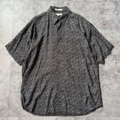 PS Paul Smith 半袖シャツ 現行タグ 完売品 リーフ柄 ブラック L 