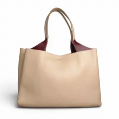 トッズ TOD'S LEATHER BAG レザーバッグ ハンドバッグ ベージュ×ボルドー E05070126319