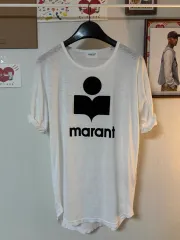 (W)イザベルマラン コルディ リネン ロゴ Tシャツ 白 Lのサムネイル