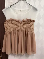 シースルー シフォン ブラウス