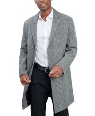 런던포그 맨즈 아우터 재킷·브루존 울 코트 London Fog Men Signature WoolBlend Overcoat Black White 화이트