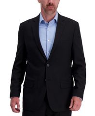 허거 맨즈 아우터 재킷·브루존 재킷 Haggar Mens Smart Washreg Classic Fit Suit Separates Jackets Black 블러