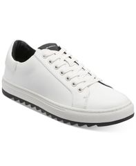 컬 라거펠드 맨즈 슈즈 스니커 레더 KARL LAGERFELD PARIS Karl Lagerfeld Mens Smooth Leather Tennis Sneake