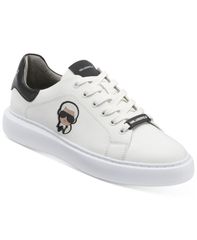 컬 라거펠드 남성 신발 운동화 KARL LAGERFELD PARIS Karl Lagerfeld Mens Karl Head Sneakers White 화이트