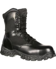 록키 맨즈 슈즈 부츠 레인 부츠 ROCKY Mens AlphaForce Zipper Composite Toe Public Service Boot No Color