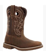 조지 부츠 남성 신발 부츠 레인 부츠 GEORGIA BOOT Mens Core 37 Western 11 Waterproof PullOn Work Boot Brown 부