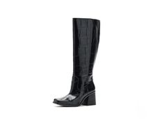 빈스카무트 레이디스 슈즈 부츠 레인 부츠 힐 Vince Camuto Sangeti Stacked Heel Knee High Boot Black 블랙