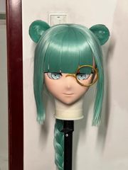 キグルミマスク 中野梓 風 けいおん! 風 黒髪ツインテール ブラウン