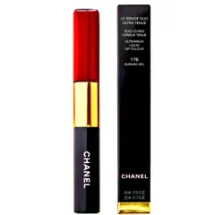 新品 [ラッピング済み/ショップバッグ付き] CHANEL シャネル ル ルージュ デュオ ウルトラ トゥニュ リップ 口紅 リップグロス (176 バーニングレッド)