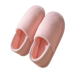 [서유] 발 뒤꿈치 포함 있음 룸 슈즈 실내 착용 미끄럼 방지 파일 타월 직물 무지 심플 따뜻한 푹신푹신한 여성 슬립 온 홈 하우스 오피스 비즈니스 사보 샌들 슬립온 병원 원내 후루사 [핑크