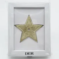 クリスチャン ディオール DIOR 星型 ブローチ ピンバッジ 刺繍 ゴールドカラー ノベルティ 非売品 記念品 未使用品 【L312002】