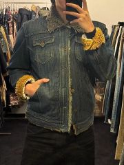 00s archive obelisk denim jacket fur y2k - メルカリ