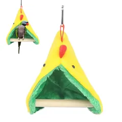 新着商品 PAVIKE ハンモック三角ベッド インコブランコ 鳥の三角ハウス ぬいぐるみ 安心ハウス ハムスター スナネズミ マウス ラット 小さなオウムのハンモック バードトイのサムネイル