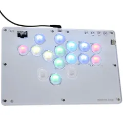 Haute42 レバーレスコントローラー アケコン T16 PROホワイト 静音ボタン 押し心地ばつぐん スリム 天板広め EVO大会対応 膝置き可 無遅延 格闘ゲーム向け PC Switch2 Switch PS4 PS3対応 TYPE-C RGBLED★mのサムネイル