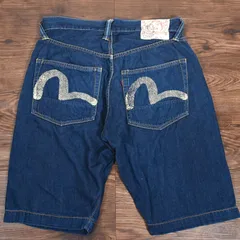 エヴィス　EVISU　ハーフパンツ　ショーツパンツ　白カモメ　7001　アメカジ　W34のサムネイル