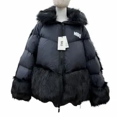 極美品☆NIKE Sacai ナイキ サカイ CT3267-010 WOMENS PARKA フェイクファー フード付 ダウンジャケット ブラック L 正規品 レディースのサムネイル