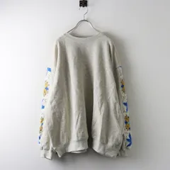 美品 ニコアンド niko and… クロシェコンビプルオーバー L‖ライトグレー スウェット ワイド ゆったり長袖 レース【2400015012223】のサムネイル