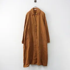 美品 フォグリネンワーク fog linen work デルフィーナ コート‖オレンジブラウン アウター ジャケット ステンカラー【2400015016610】のサムネイル