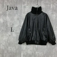 【JaVa】ジャバ フェイクレザージャケット L ブラック 中綿 キルティング ブルゾン ハイネック スタンドカラー メンズ レディース ユニセックス 秋冬 防寒 ストリート オーバーサイズのサムネイル