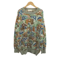 ミッソーニ MISSONI カットソー トレーナー 麻 リネン マルチカラー 総柄 クルーネック 長袖 /MD ■ECD005のサムネイル