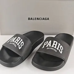 BALENCIAGA バレンシアガ POOL SLIDE CITIES ラバー スライドサンダル ブラック　24cmのサムネイル