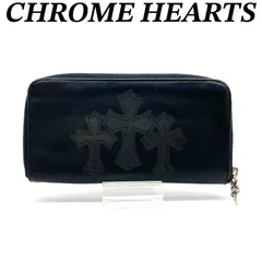 未使用級　CHROME HEARTS セメタリークロス　レザーパッチ　長財布 2026年最新】セメタリークロスウォレットの人気アイテム - メルカリ