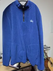 STUSSY ブルー フリース ハーフジップアップ XLのサムネイル