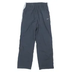 良品 NIKE ナイキ ウィンドブレーカーパンツ ジャージ ナイロンパンツ ロングパンツ サイドライン ボトムス M ブラック メンズ 古着 中古 USED