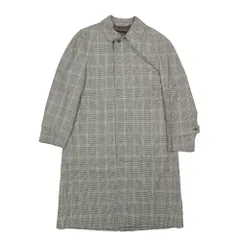 美品 Aquascutum アクアスキュータム チェック柄 ステンカラーコート 比翼仕立て ロング ジャケット マルチカラー メンズ 古着 中古 USEDのサムネイル
