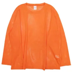美品 South2 West8 サウスツーウェストエイト Side Slit Crew Neck Shirt メッシュ Tシャツ カットソー トップス 長袖 L オレンジ メンズ 古着 中古 USEDのサムネイル