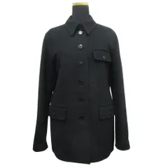 美品 RALPH LAUREN ラルフローレン ウール ボタン ジャケット コート ブルゾン サイズ9 黒 ブラック レディース 古着 中古 USEDのサムネイル