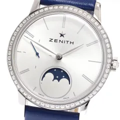 ゼニス ZENITH 16.2330.692 エリート レディ ムーンフェイズ ダイヤベゼル 自動巻き レディース 美品 箱付き_907696のサムネイル