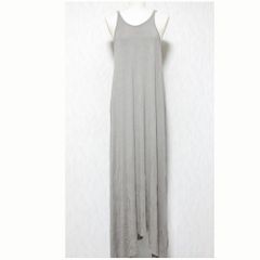 美品 T by alexander wang ティーバイアレキサンダーワン キャミソールドレス マキシワンピース XS グレー レディース 古着 中古 USED