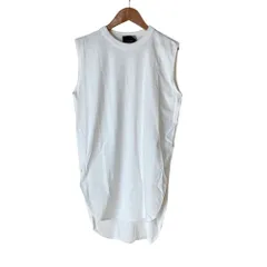 美品 ATON エイトン SUVIN AIR SPINNING ROUND HEM TANK TOP タンクトップ 2 ホワイト レディース 古着 中古 USEDのサムネイル