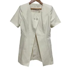 未使用 24AW eimy istoire エイミーイストワール スリムハーフスリーブジャケット サイズF オフホワイト レディース 古着 中古 USEDのサムネイル