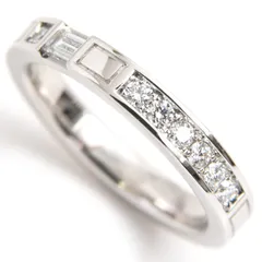 ハリーウィンストン 指輪 レディース トラフィックアクセント ダイヤ リング 9.5号 プラチナ HARRY WINSTON PT950 中古のサムネイル