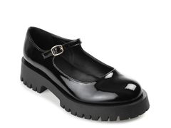 줄네 컬렉션 레이디스 슈즈 펌프스 Journee Collection Kamie Mary Jane Flat Black Patent Synthetic 블랙