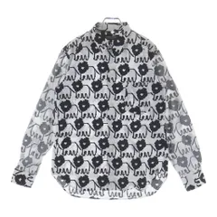 COMME des GARCONS HOMME DEUX (コムデギャルソン オムドゥ) 21SS AD2020 袖インサイドアウト ライオン総柄 長袖コットンシャツ ホワイト/ブラック DG-B034のサムネイル
