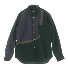 COMME des GARCONS HOMME DEUX (コムデギャルソン オムドゥ) 21AW AD2021 ドッキングデザイン 長袖ボタンシャツ グレー/グリーン DH-B044のサムネイル