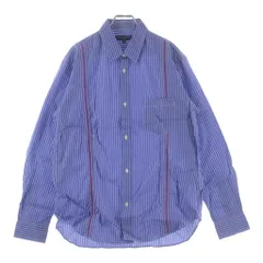 COMME des GARCONS HOMME (コムデギャルソンオム) 21SS AD2020 ライン切替 長袖ストライプシャツ ブルー/ピンク HG-B002のサムネイル