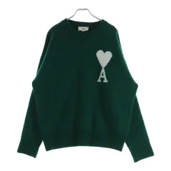 AMI Alexandre Mattiussi (アミアレクサンドルマテュッシ) ハートロゴ クルーネックニットセーター グリーン H21K029.018のサムネイル