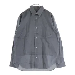 COMME des GARCONS HOMME (コムデギャルソンオム) 23AW AD2023 フロント切替 長袖ギンガムチェックシャツ グレー HL-B006のサムネイル