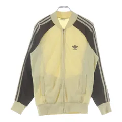 adidas (アディダス) 80S VINTAGE Track Jacket トレフォイルロゴ ジップアップ トラックジャケット イエロー/ブラウンのサムネイル