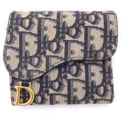極美品✨Dior オブリーク ロータス サドル ウォレット 三つ折り財布