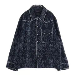 LOUIS VUITTON (ルイヴィトン) 24AW モノグラムプリントデザイン 胸ポケット シルク 長袖シャツ ブラック RM242M MRR HRS80Wのサムネイル