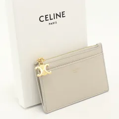 CELINE セリーヌ フラグメントケース ジップ付きカードホルダー 10F993BEL 小銭入れ カーフ【中古】 レディースのサムネイル