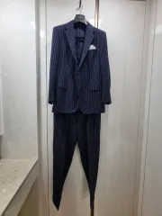POLO RALPH LAUREN ネイビー ストライプ 100% ウール スーツのサムネイル