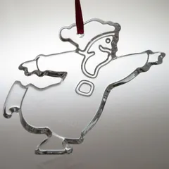バカラ オーナメント ● クリスマス コレクション ノエル オブジェ スケート サンタクロース 2002年 限定 Noel 箱 ピンバッジ付き 袋付きのサムネイル