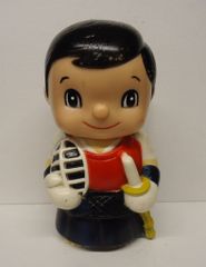 昭和レトロ 赤胴鈴之助 陶器製 人形 貯金箱 約18.0cm 当時物 - メルカリ